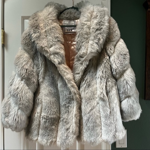 The Metzger Group Jackets & Blazers - Silver Faux Fur Coat